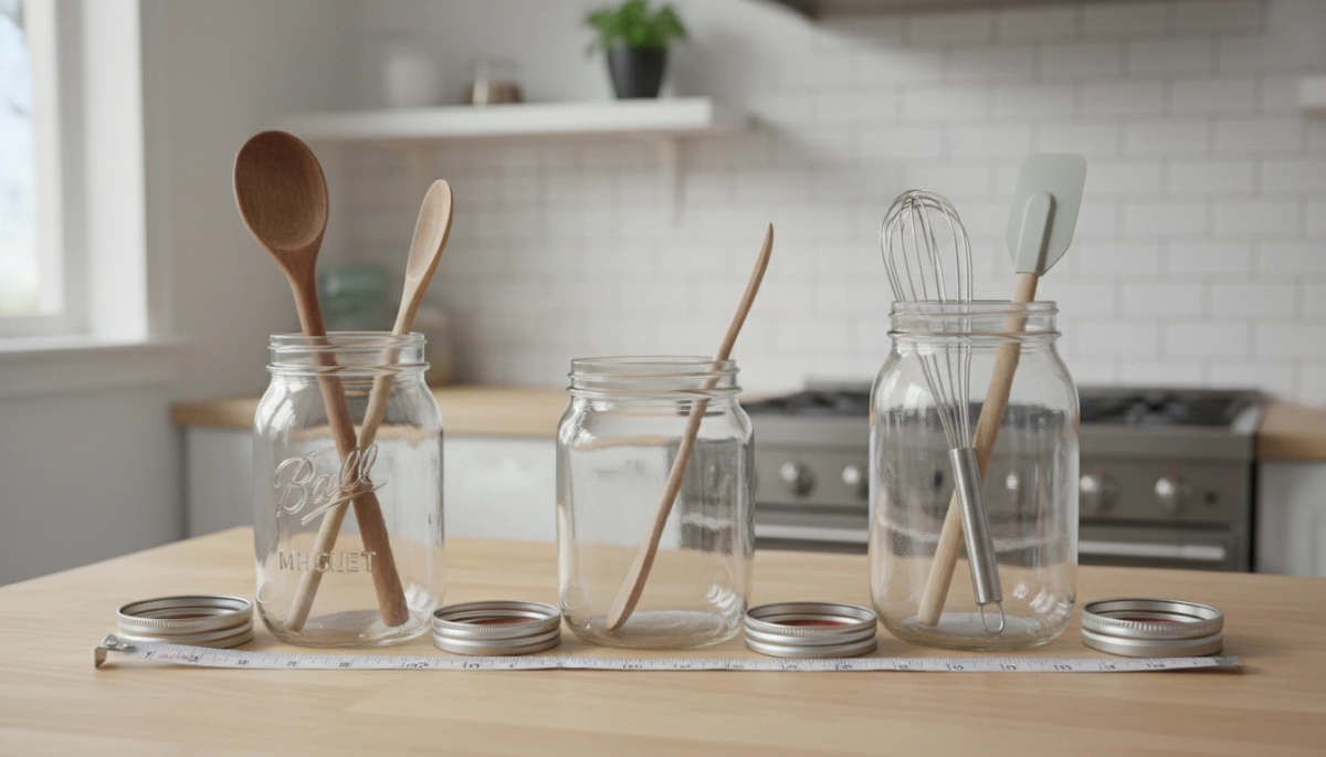 Confronto tra dimensione e forma dell'apertura dei barattoli Mason a bocca larga