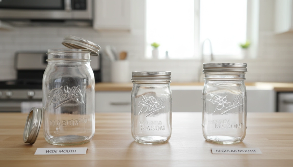Compatibilità dei coperchi per barattoli Mason a bocca larga vs bocca normale