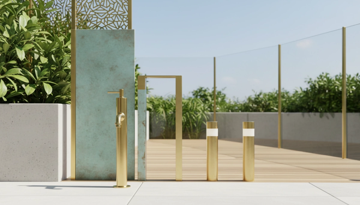 Brass corrosion resistance for outdoor use