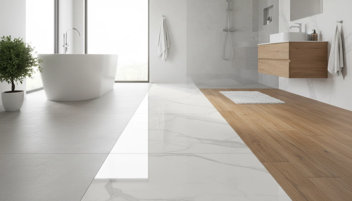 Paghahambing ng Finish ng Porcelain Tile para sa Sahig ng Banyo