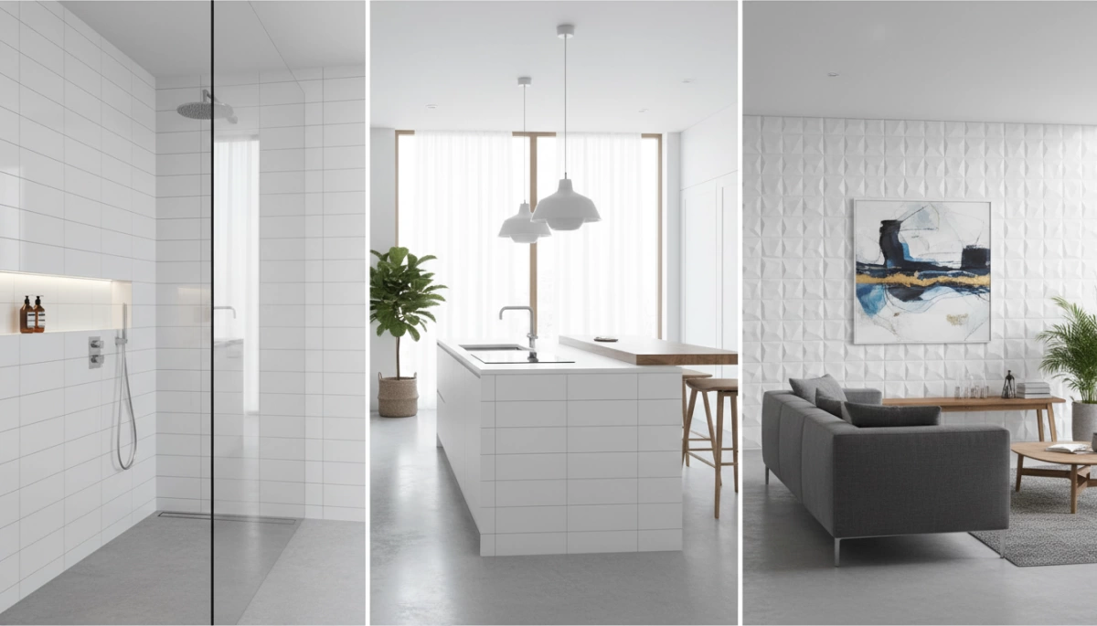 Mga Ideya sa Paggamit ng Puting Porcelain Tile