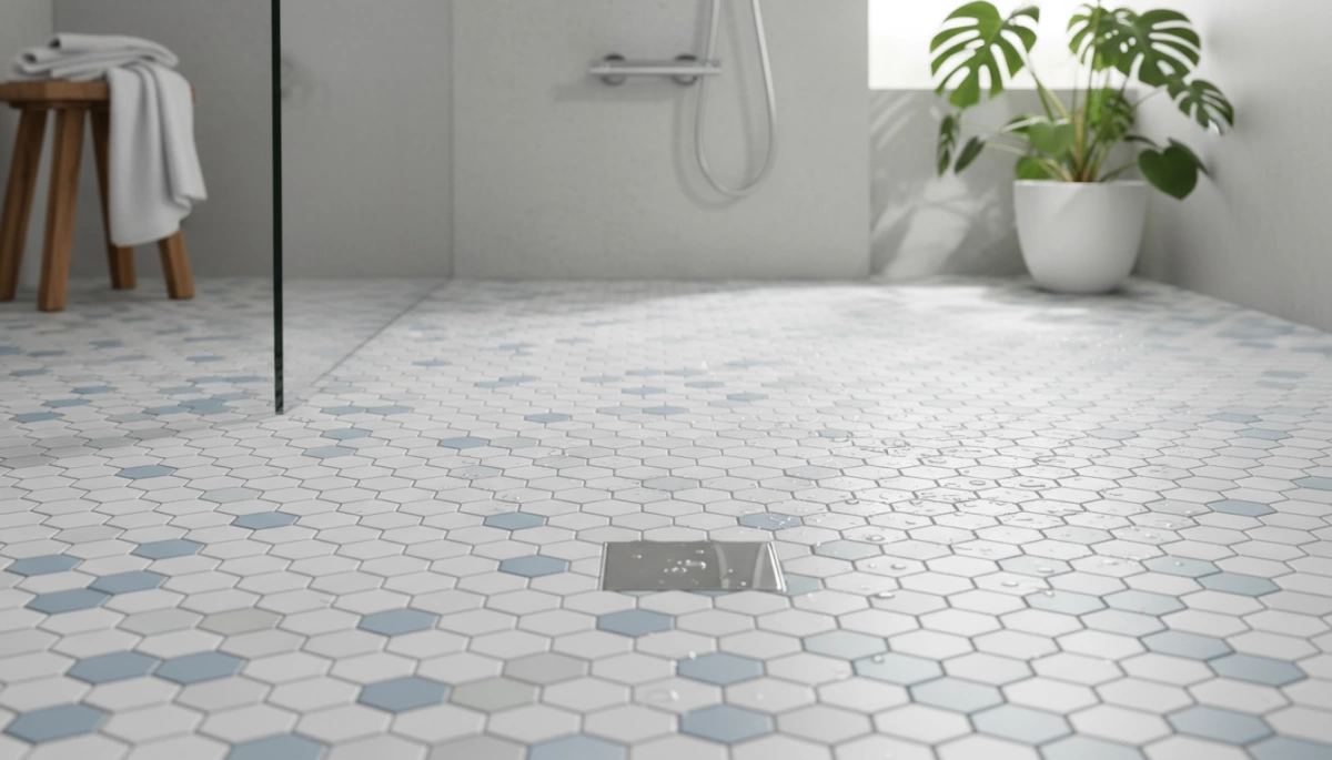 Carreau de mosaïque en porcelaine pour le sol de la douche