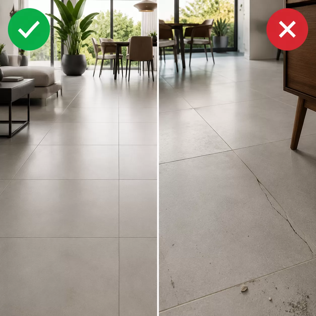 Pro e contro delle piastrelle grandi per pavimenti