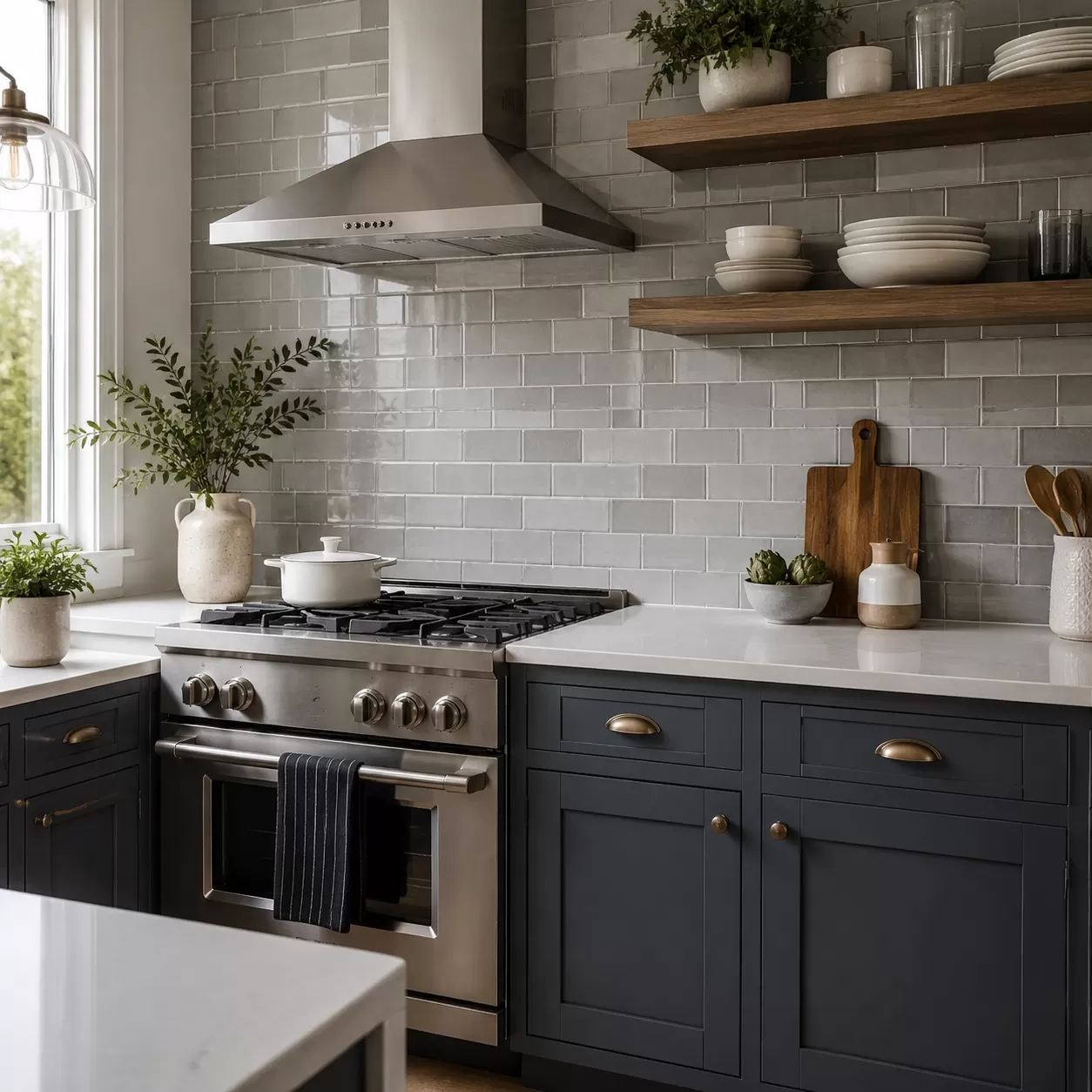 Idee per la disposizione delle piastrelle in cucine piccole