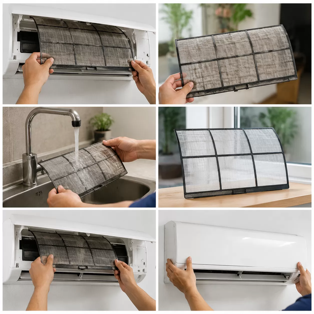 Air Conditioner Filter Cleaning Steps
