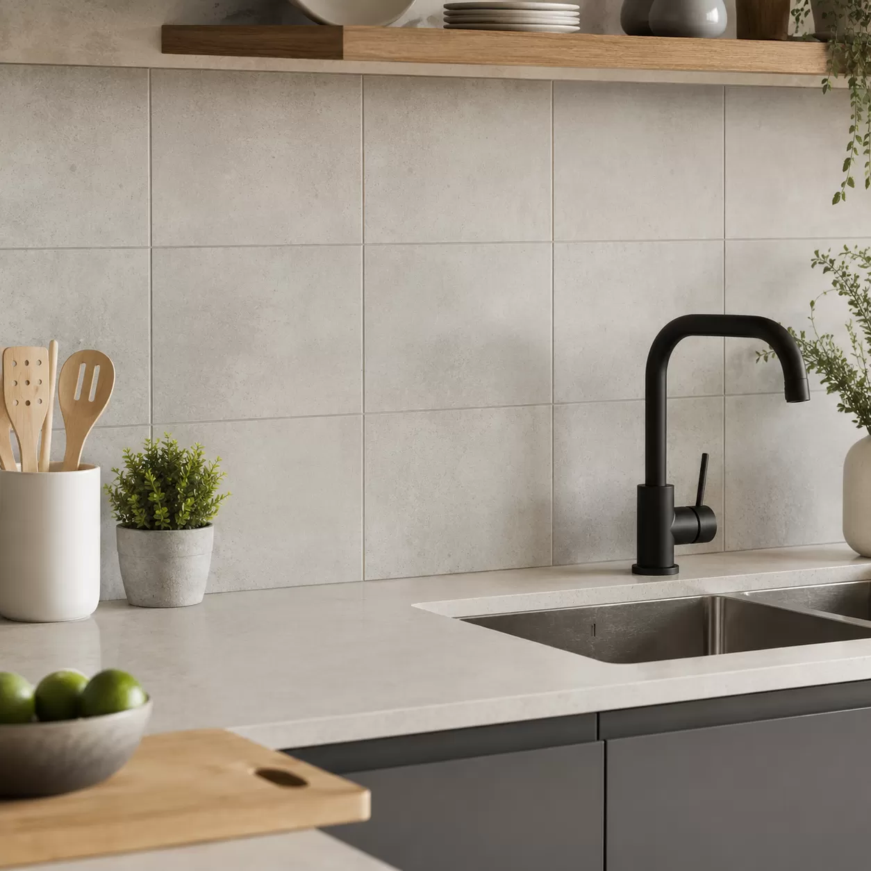 Matte Tiles for Kitchen Walls