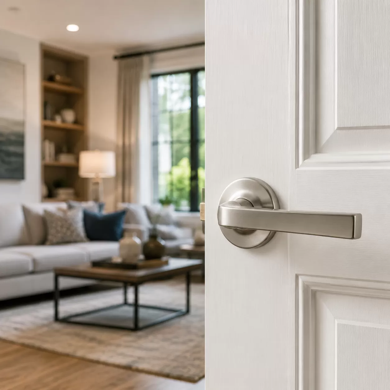 Nickel Satin Door Handles for Every Room