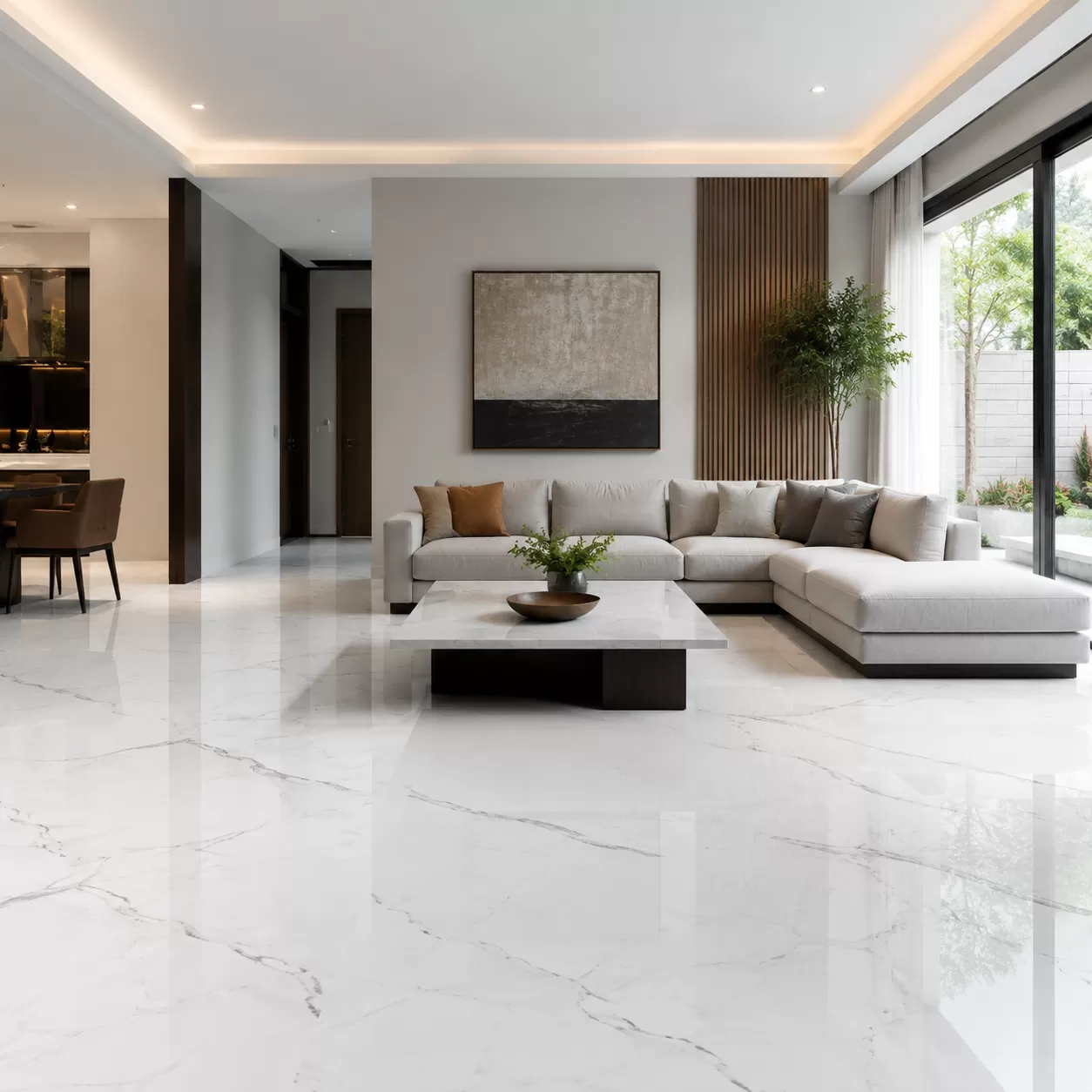 White Marble Porcelain Tile Applications