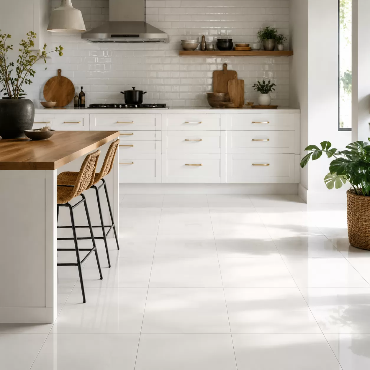 Porcelain White Tile Clean Timeless Design Styles