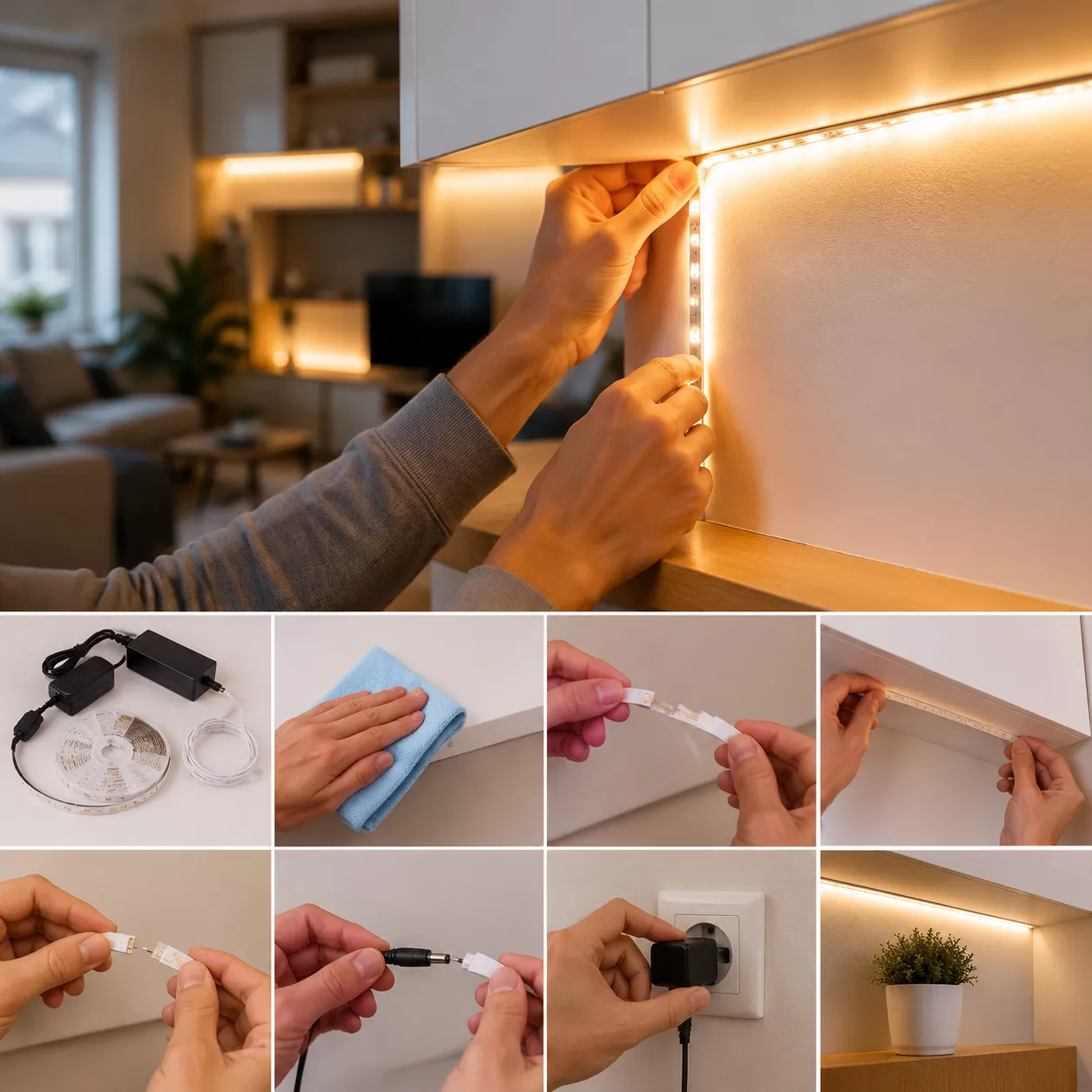 LED Strip Lights Installation Guide LED灯带