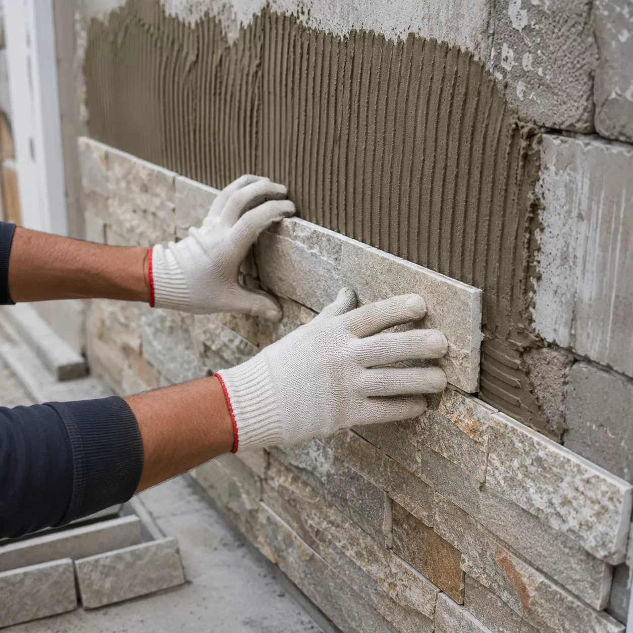 Flexible Stone Adhesive Installation
