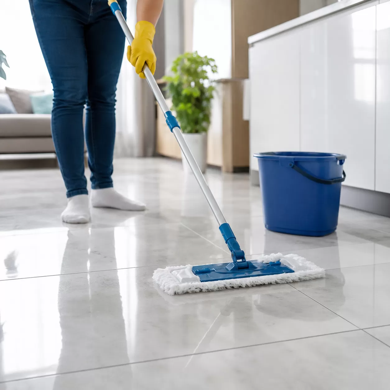 how do you clean porcelain tile floors