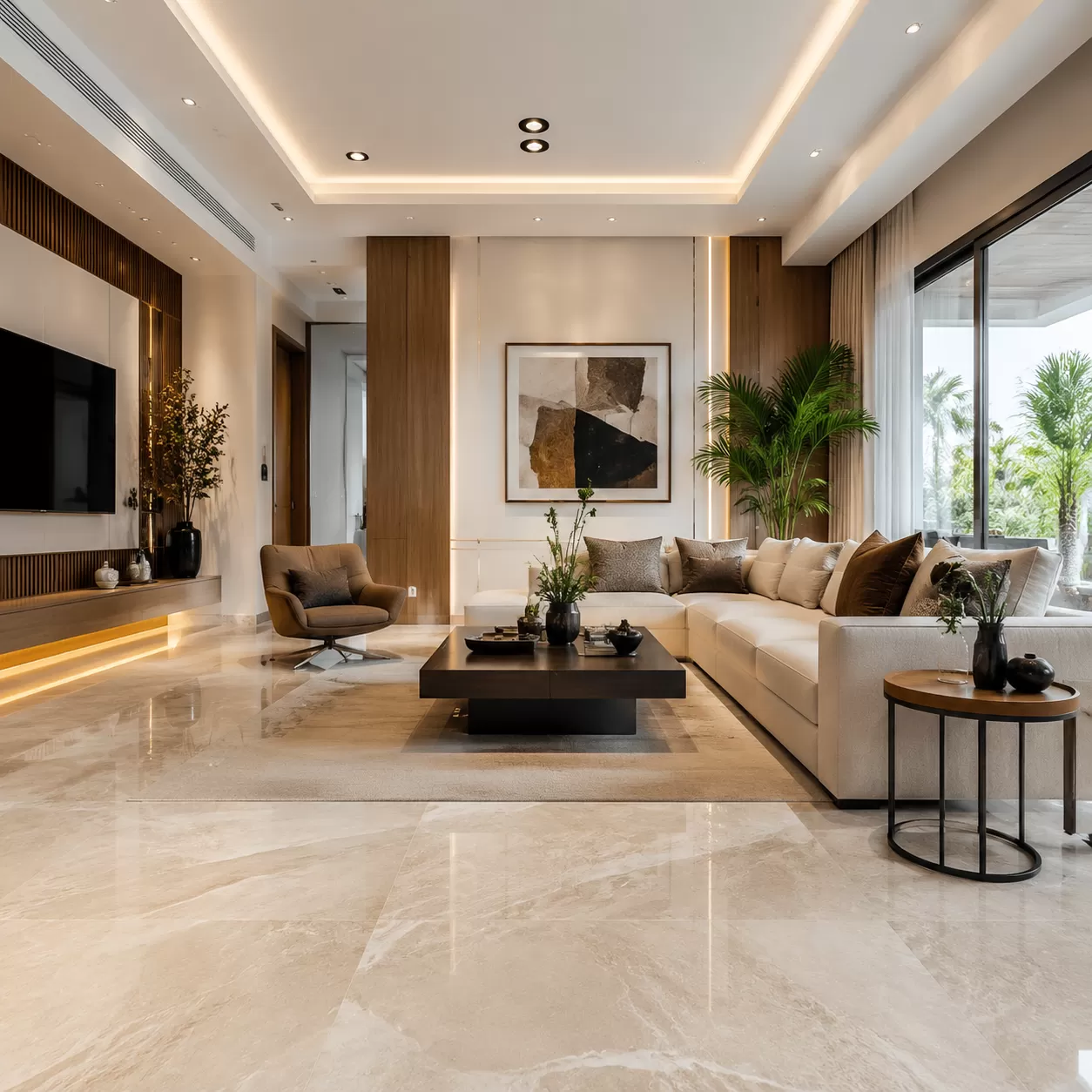 ideias de design de azulejos de luxo para sala de estar