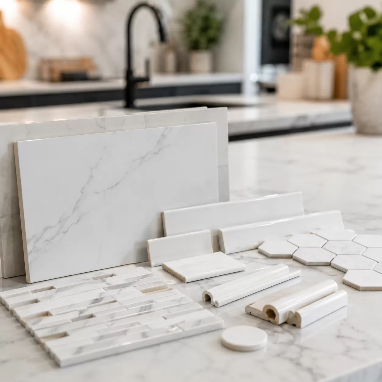 white porcelain tile sizes shapes trims