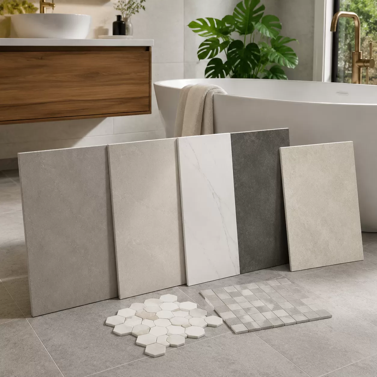 Bathroom porcelain tile comparison options