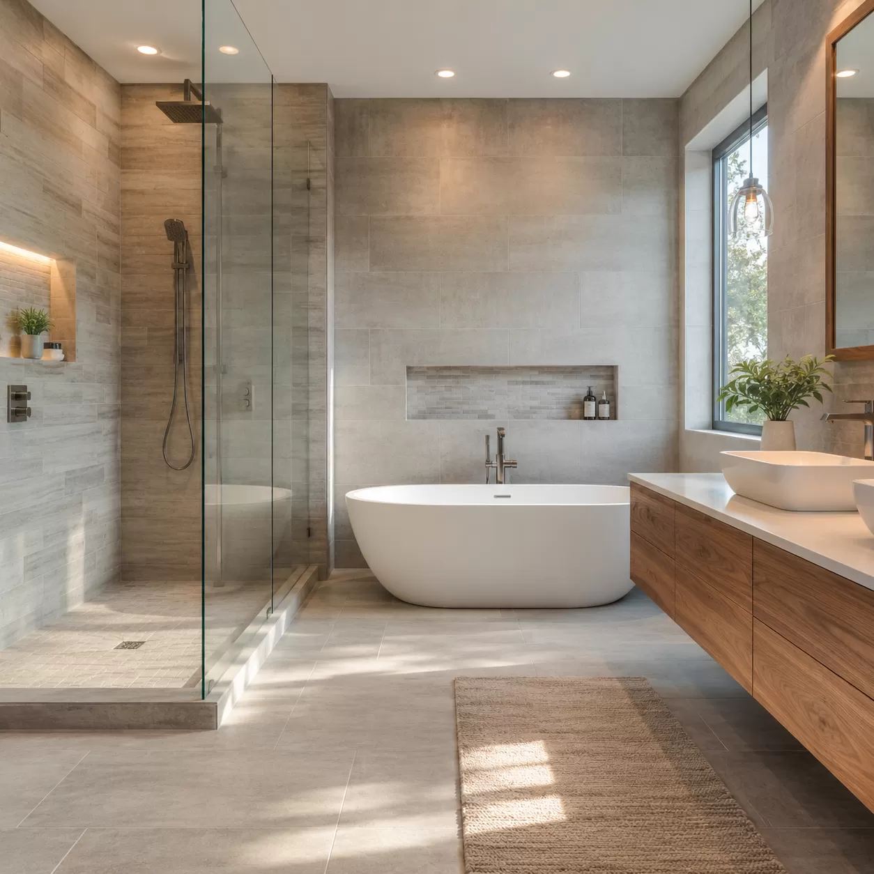 Bathroom porcelain tile design ideas by bathroom style
