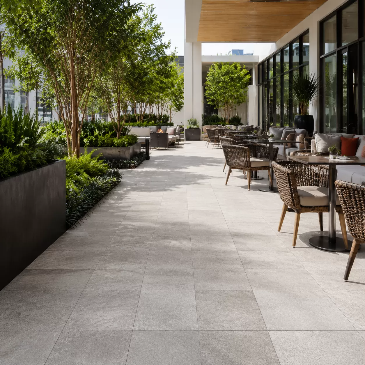 Commercial Outdoor Porcelain Tile Applications