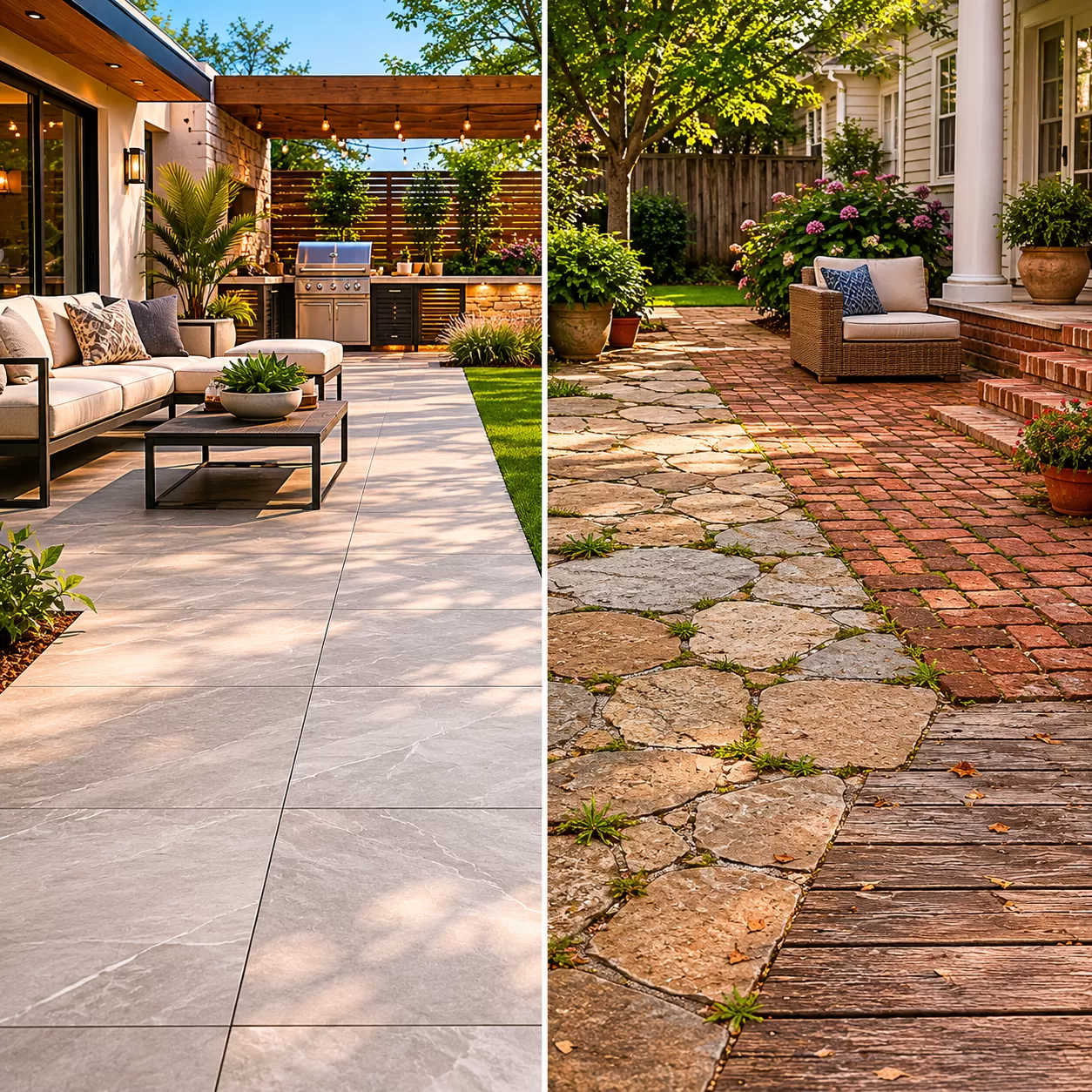 Porcelain Pavers vs. Traditional Outdoor Materials