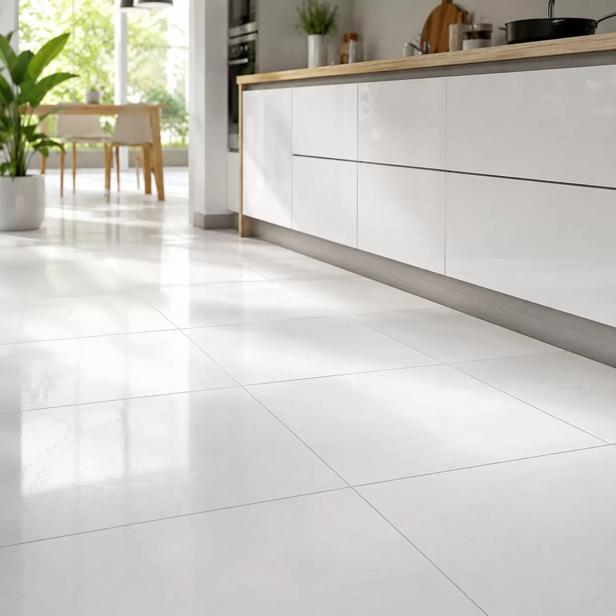 White Porcelain Tile Durability and Resistance Features