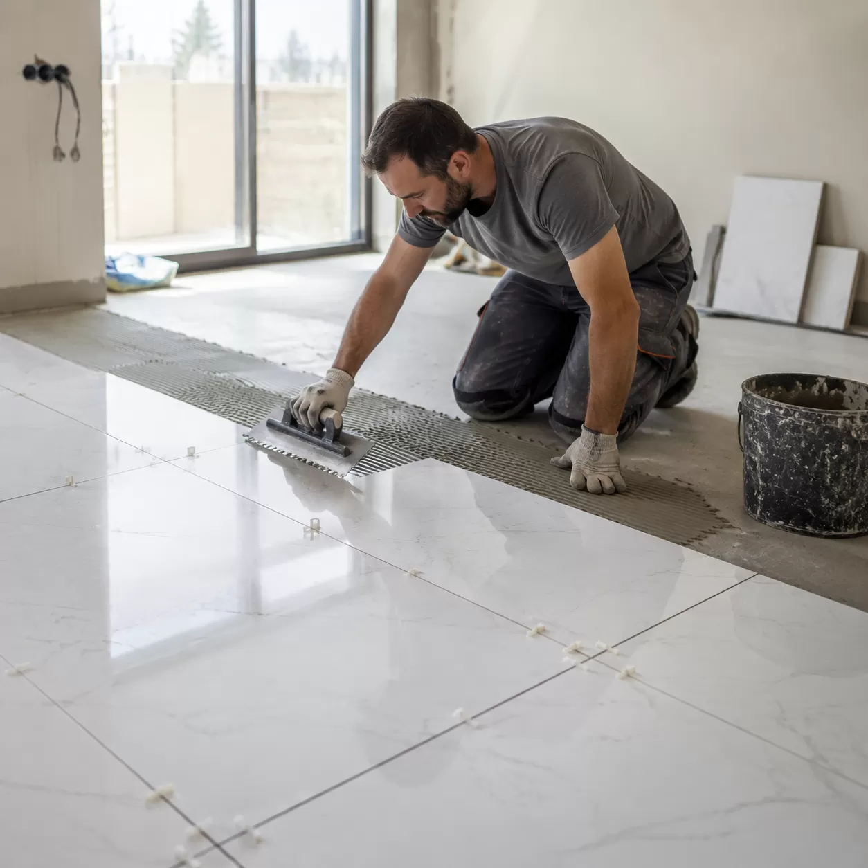 White Porcelain Tile Installation and Maintenance