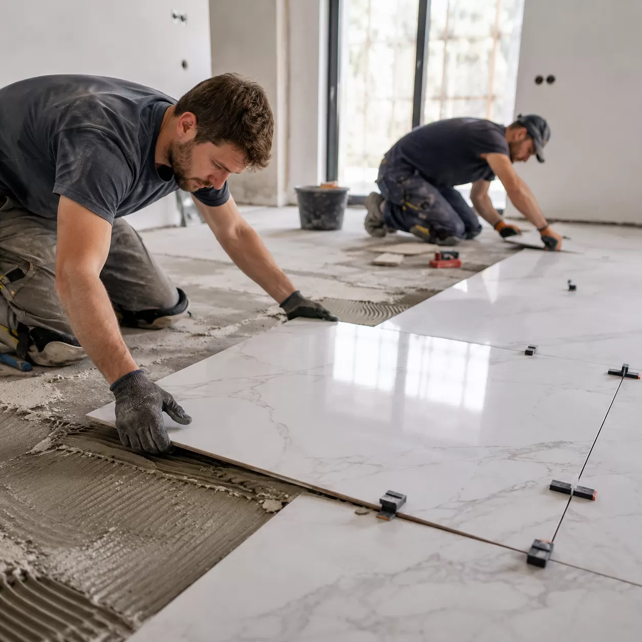 Large White Porcelain Tile Installation Challenges