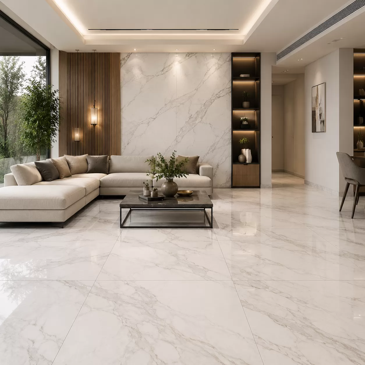 Marble Look Porcelain Tile Design Trends