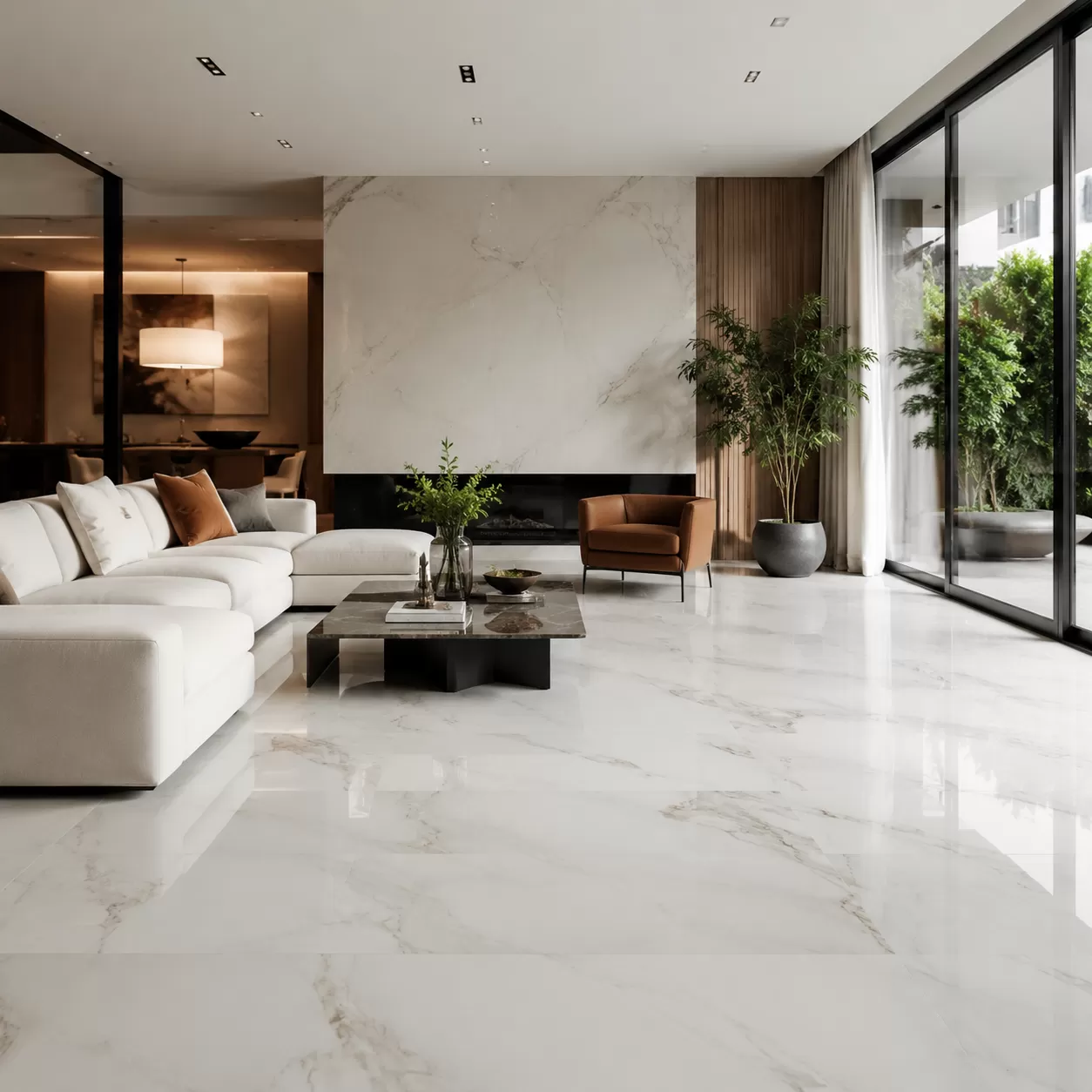 Marble Look Porcelain for Large-Scale Projects