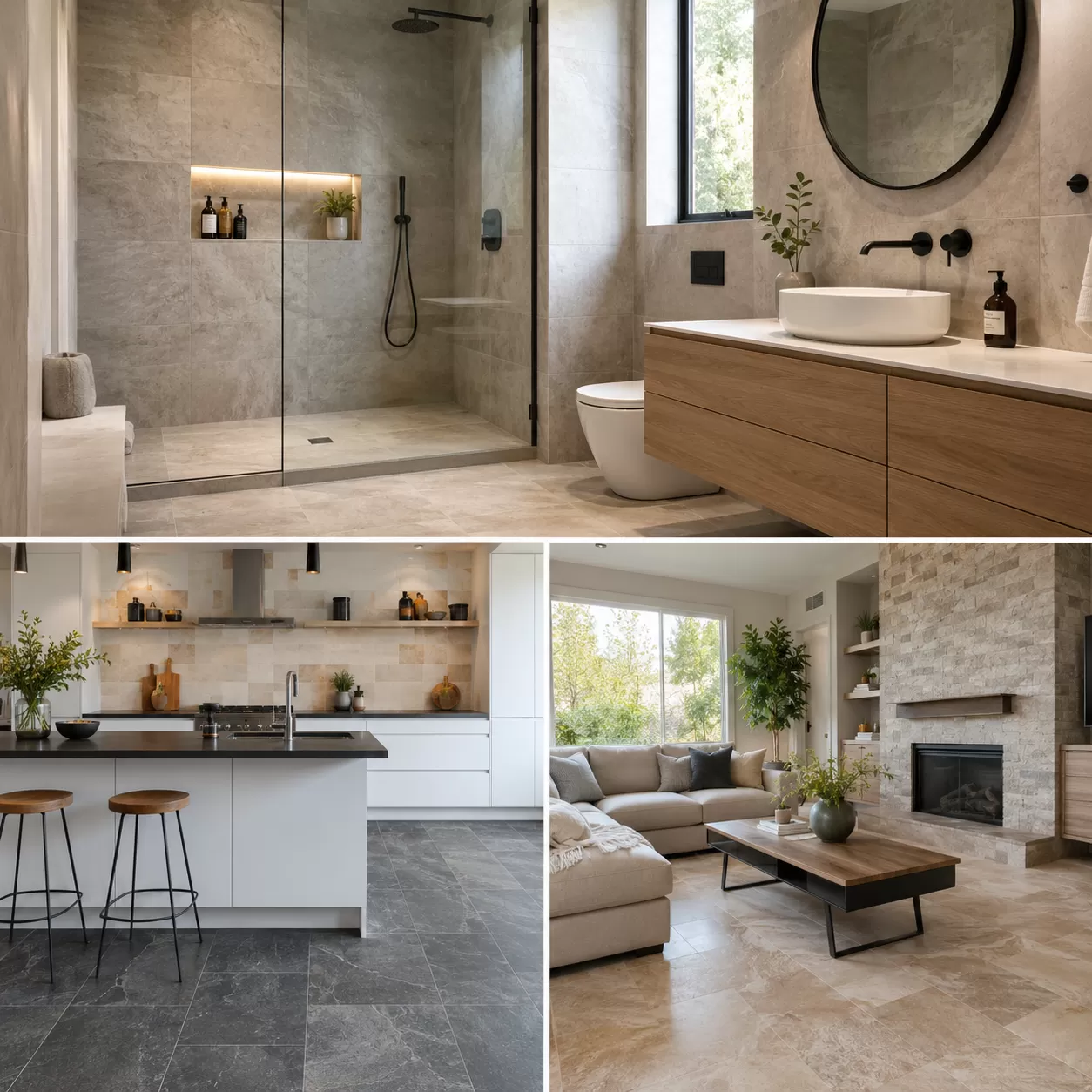 Compatibilidade de Azulejos de Parede e Piso em Diferentes Ambientes