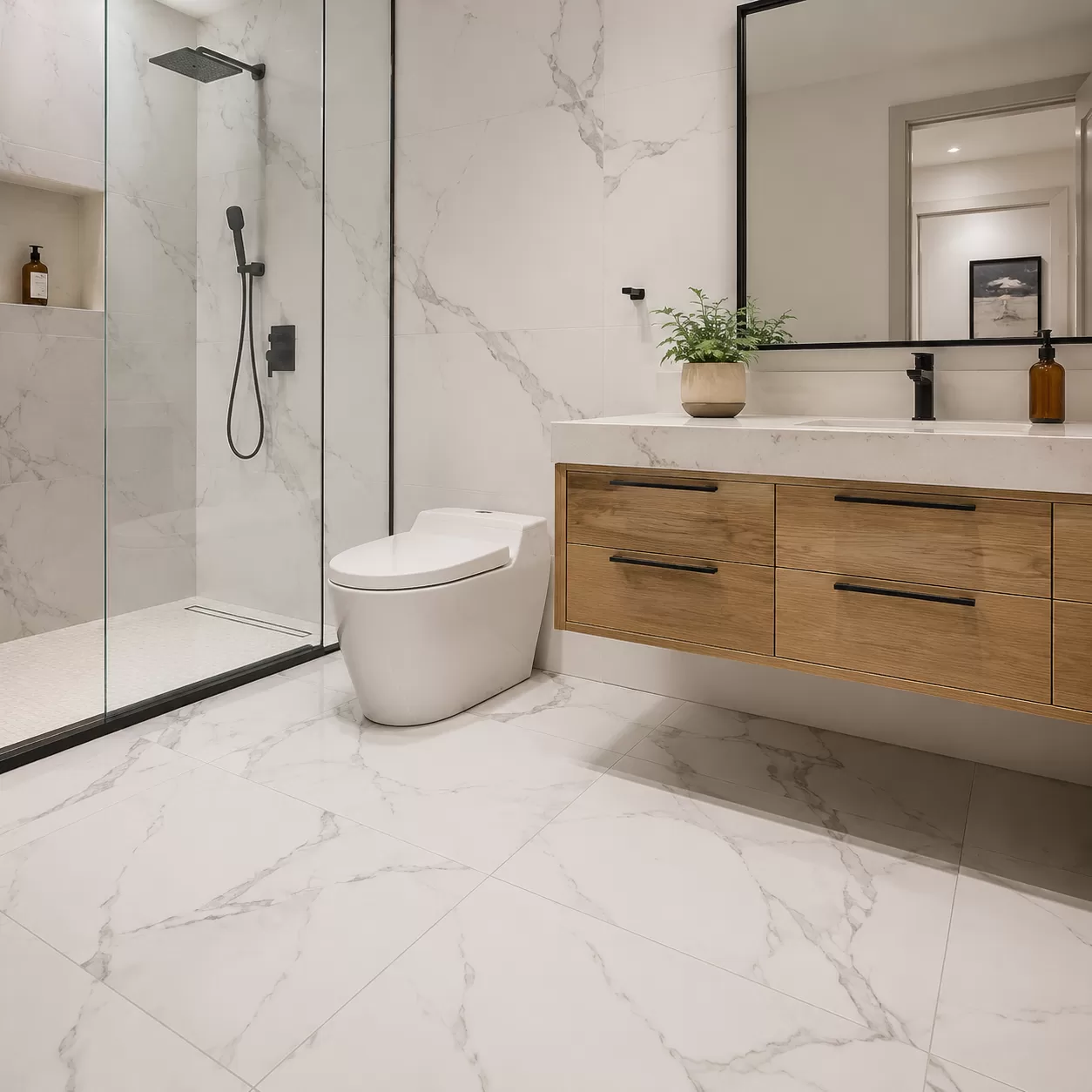 Porcelain Bathroom Tile Design Ideas