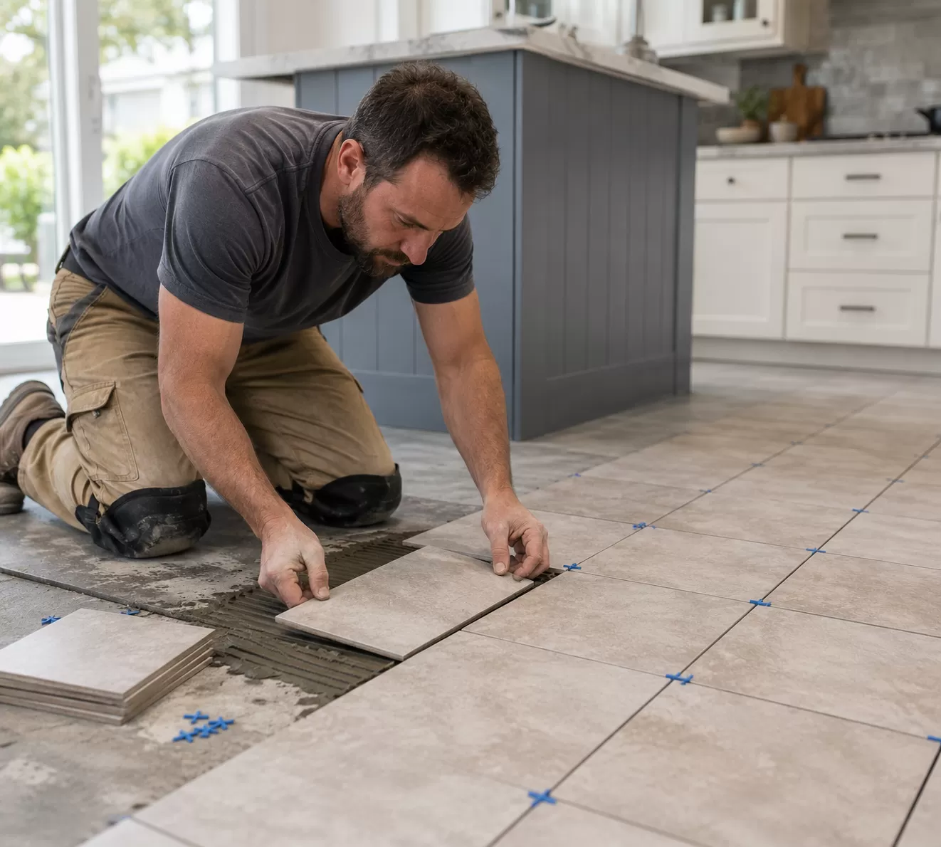 kitchen porcelain tile flooring installation tips