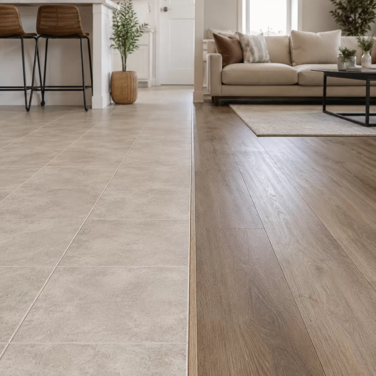 Paghahambing ng Ceramic Tile at Vinyl Flooring