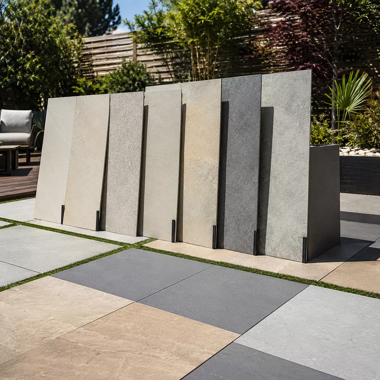 Outdoor porcelain flooring options and formats