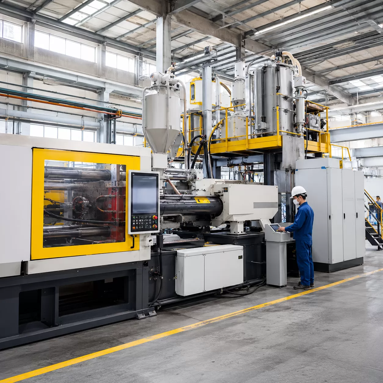 Injection Molding Machine with Auxiliary System Integration