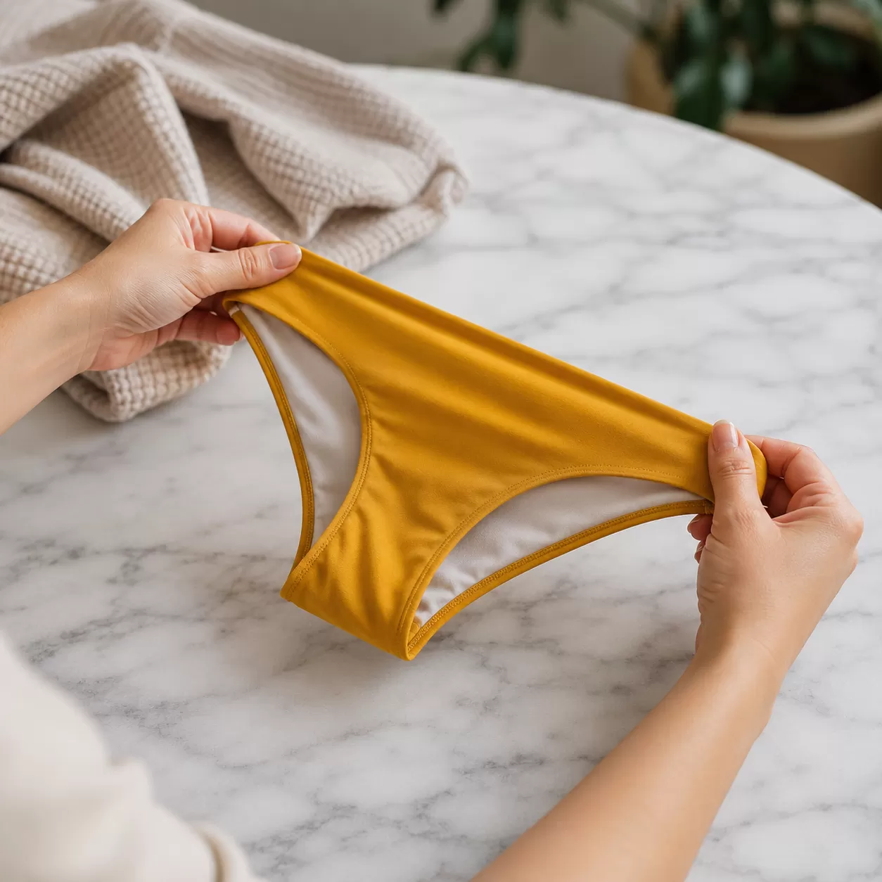 How to stretch out bikini bottoms safely