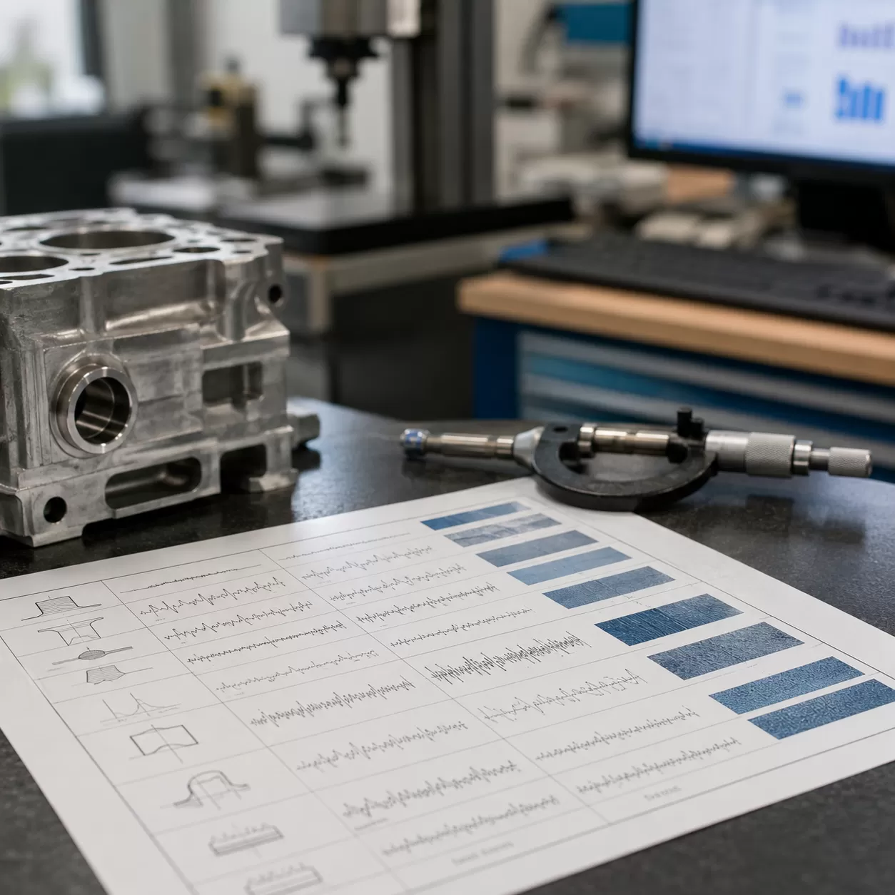 Surface Roughness Parameters and Conversion Chart