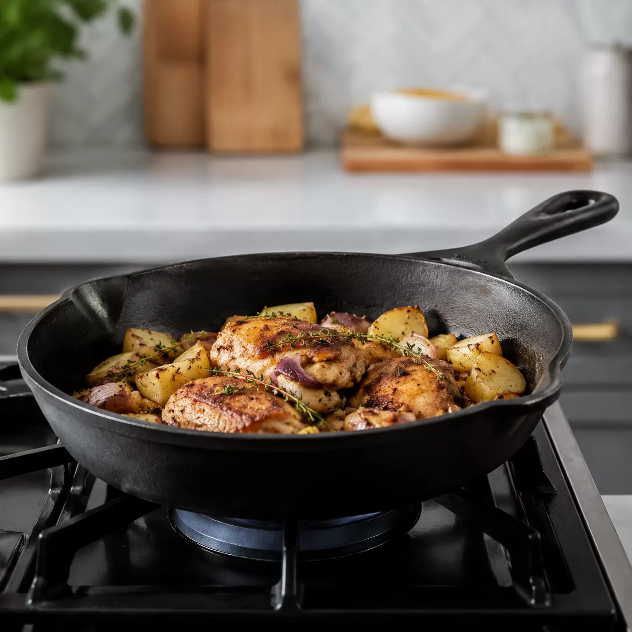 Cast Iron Cookware with Superior Heat Distribution