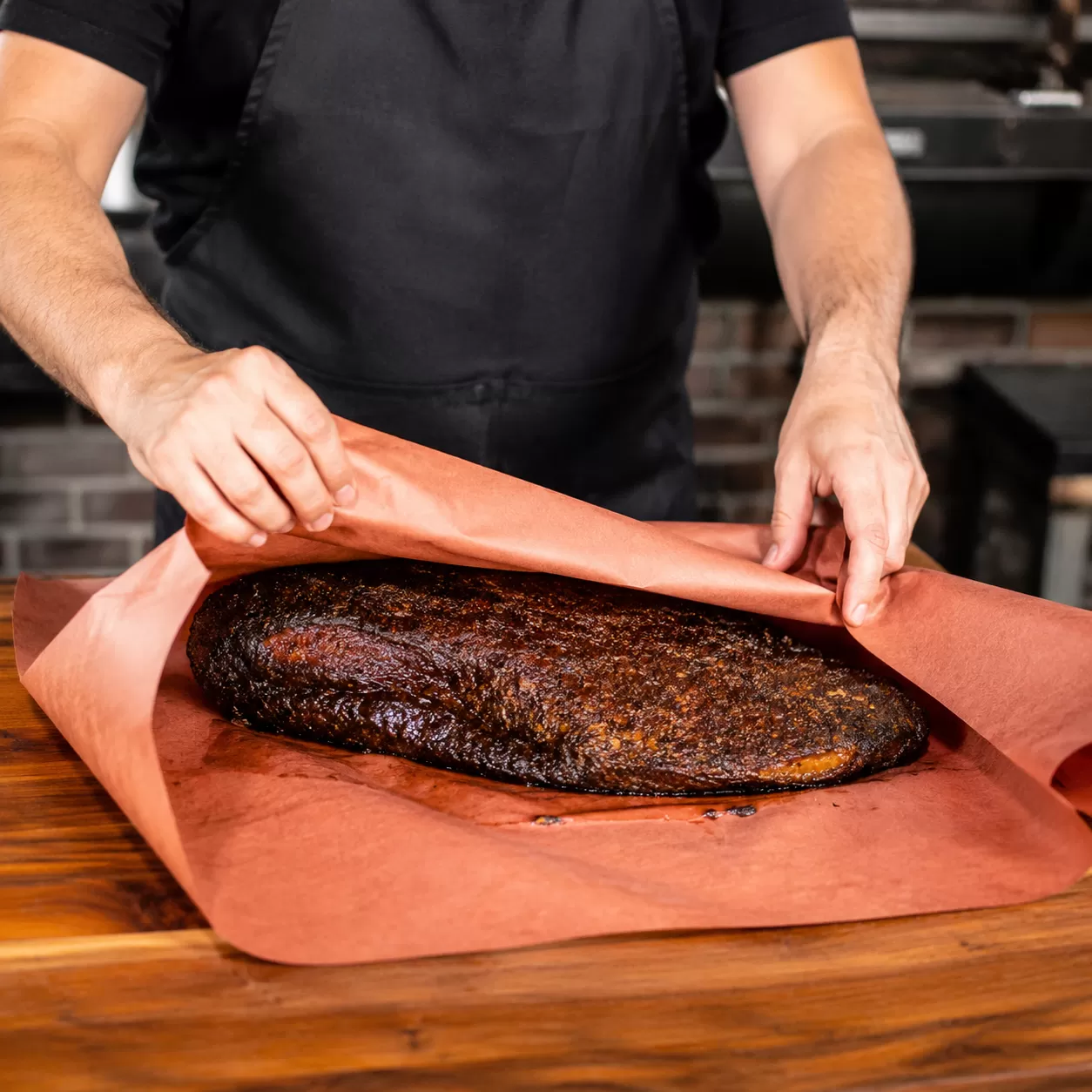 Brisket Wrapping Technique with Barbecue Paper