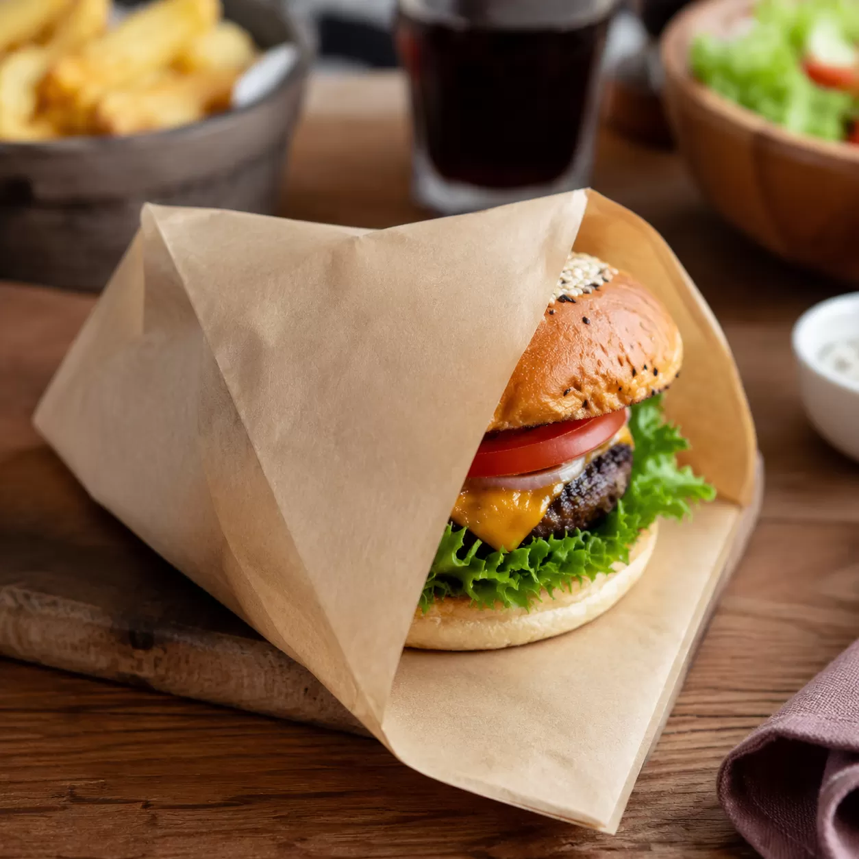 Eco-Friendly Hamburger Wrapping Paper