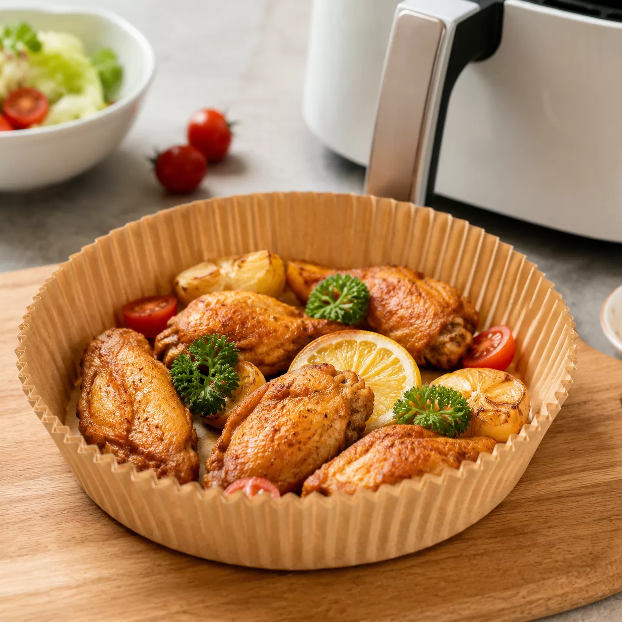 Premium Food-Grade Air Fryer Paper Bowls