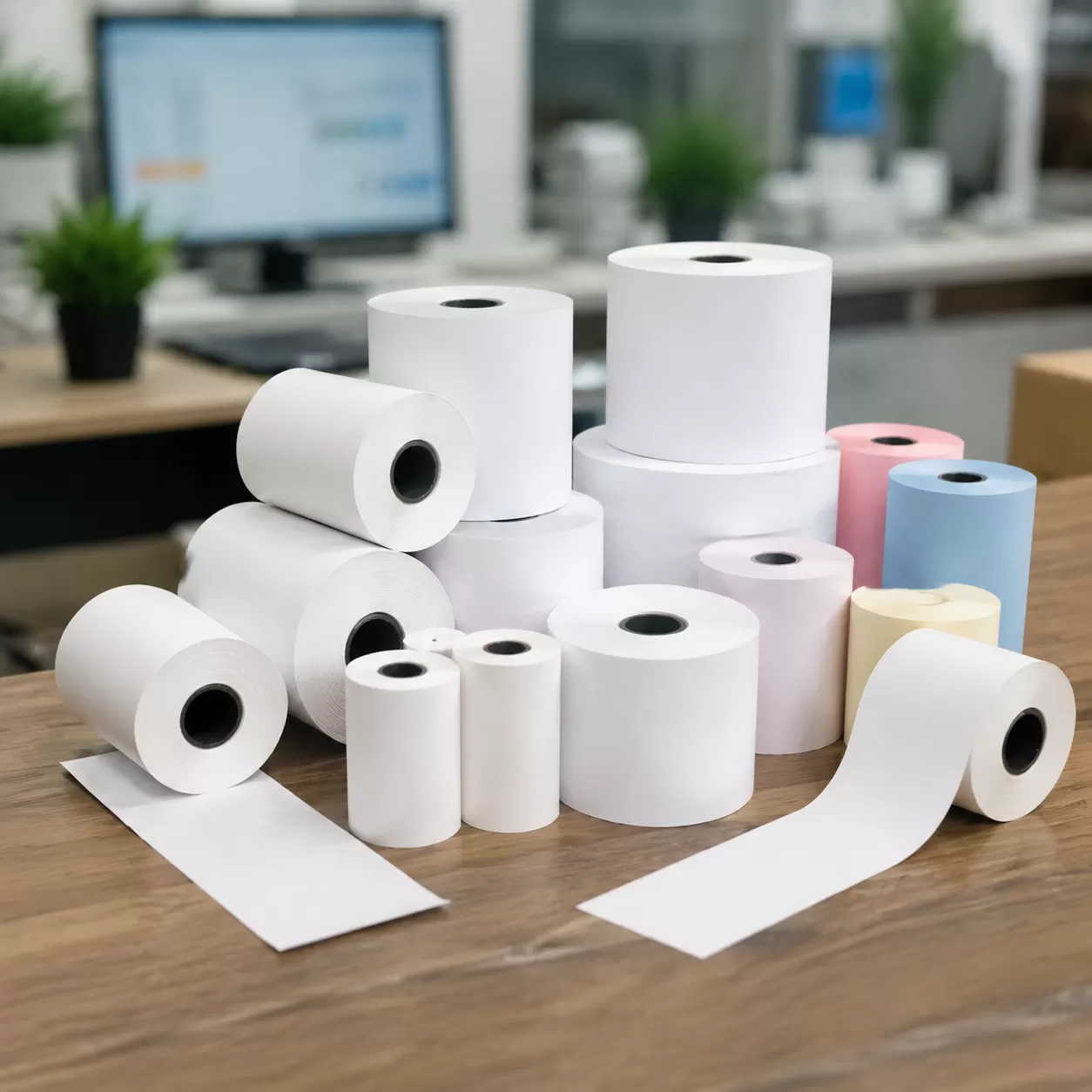 Printed Thermal Paper Rolls Custom Specs