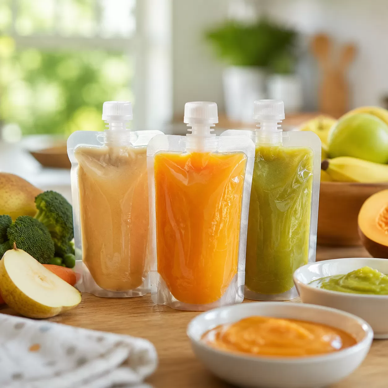 Aseptic Spout Pouches for Baby Food Brands