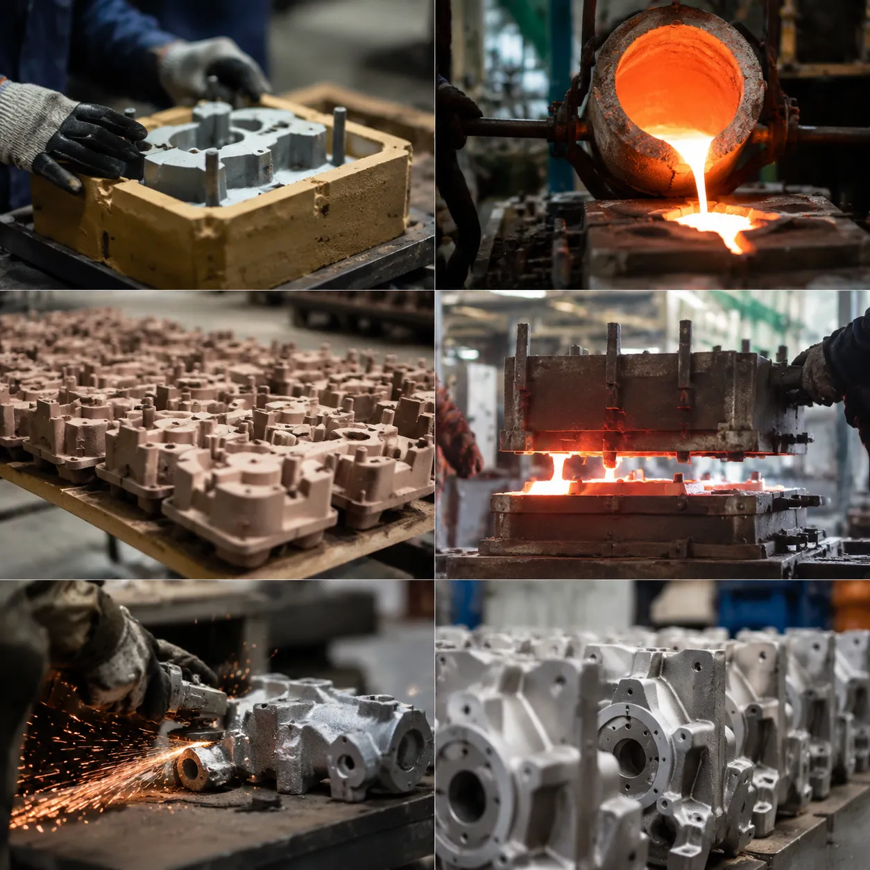Shell casting process steps