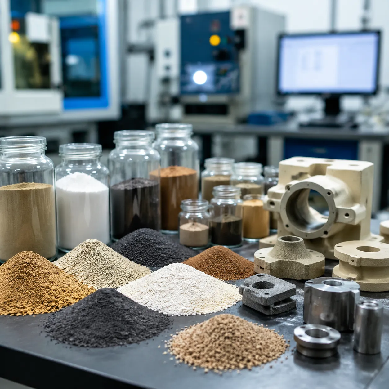 Shell molding materials and casting parameters