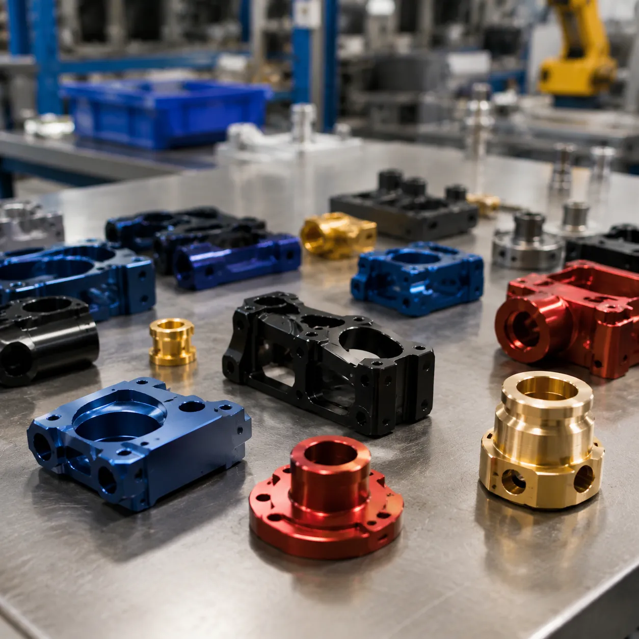 Anodized industrial hardware and components