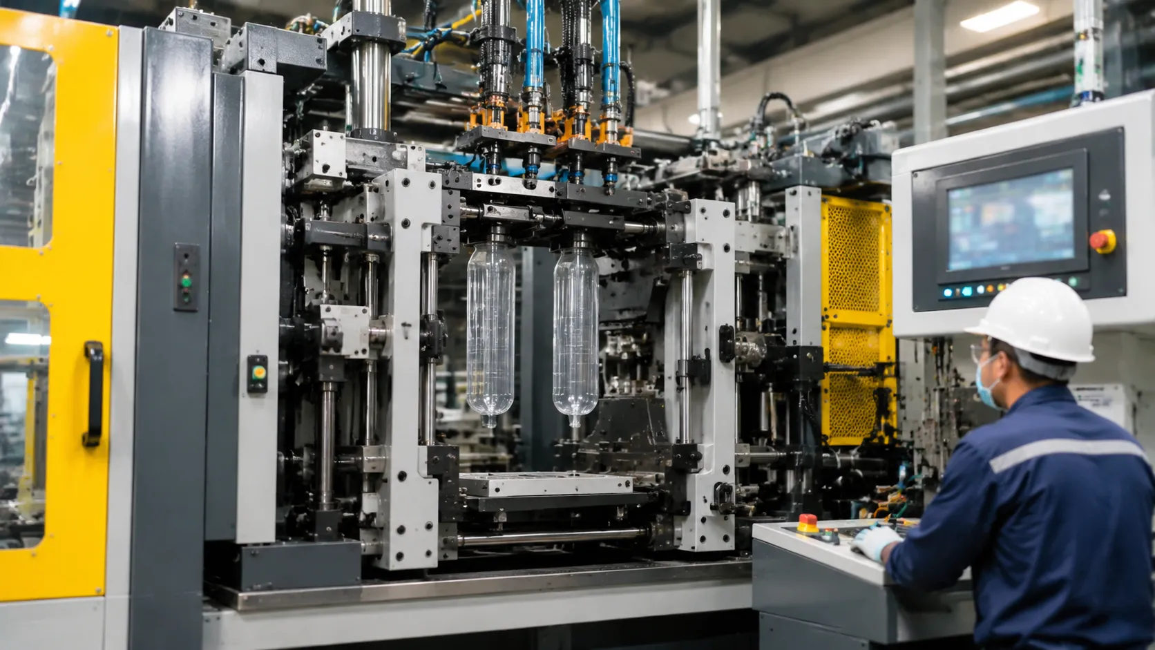 automatic blow molding machine process