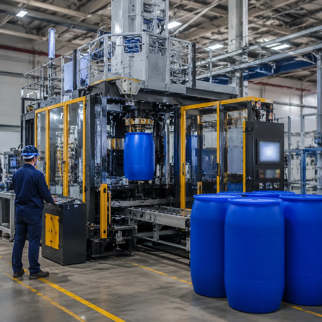 automatic pp blow molding machine for industrial drums