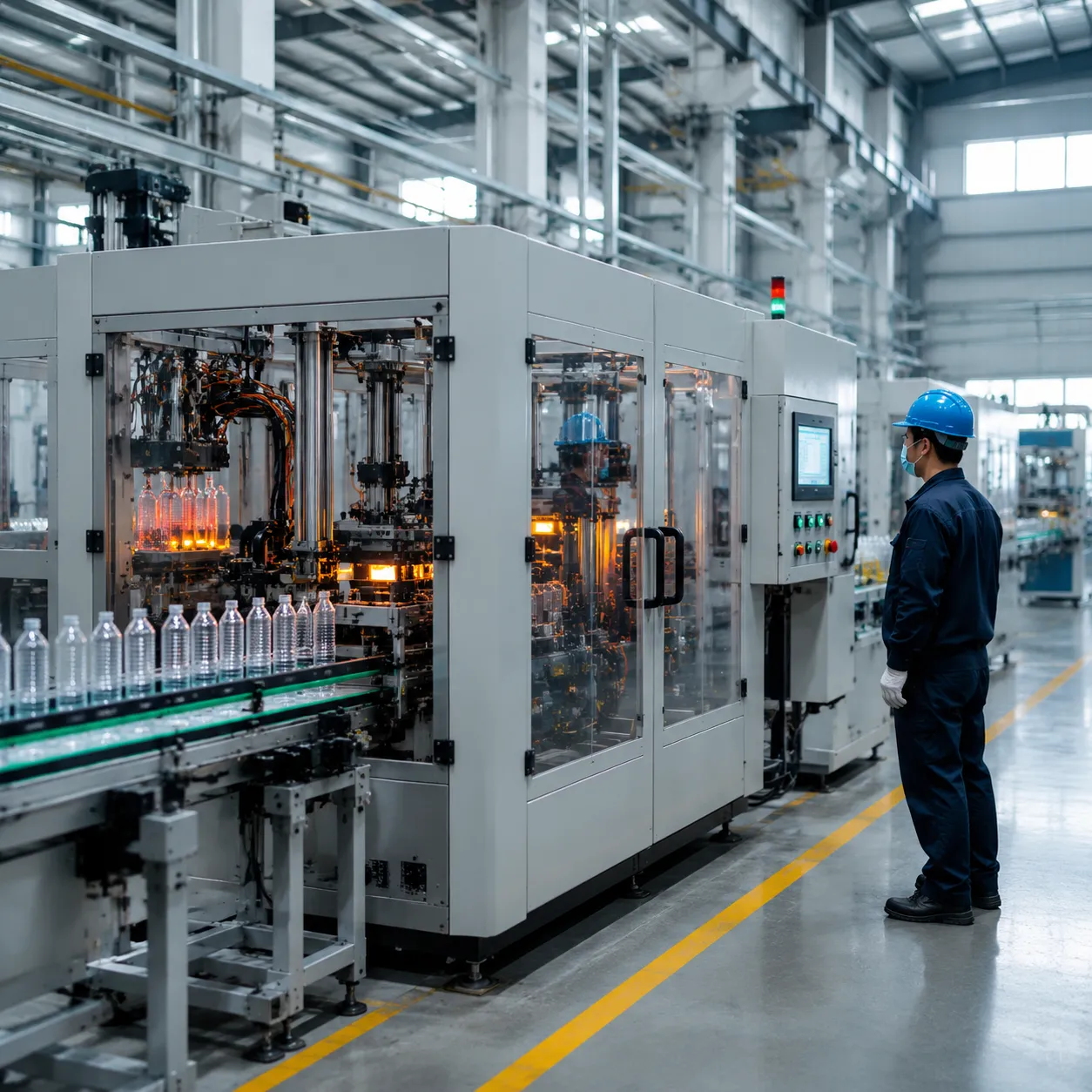 High-Efficiency Automatic PET Bottle Blow Molding Machine