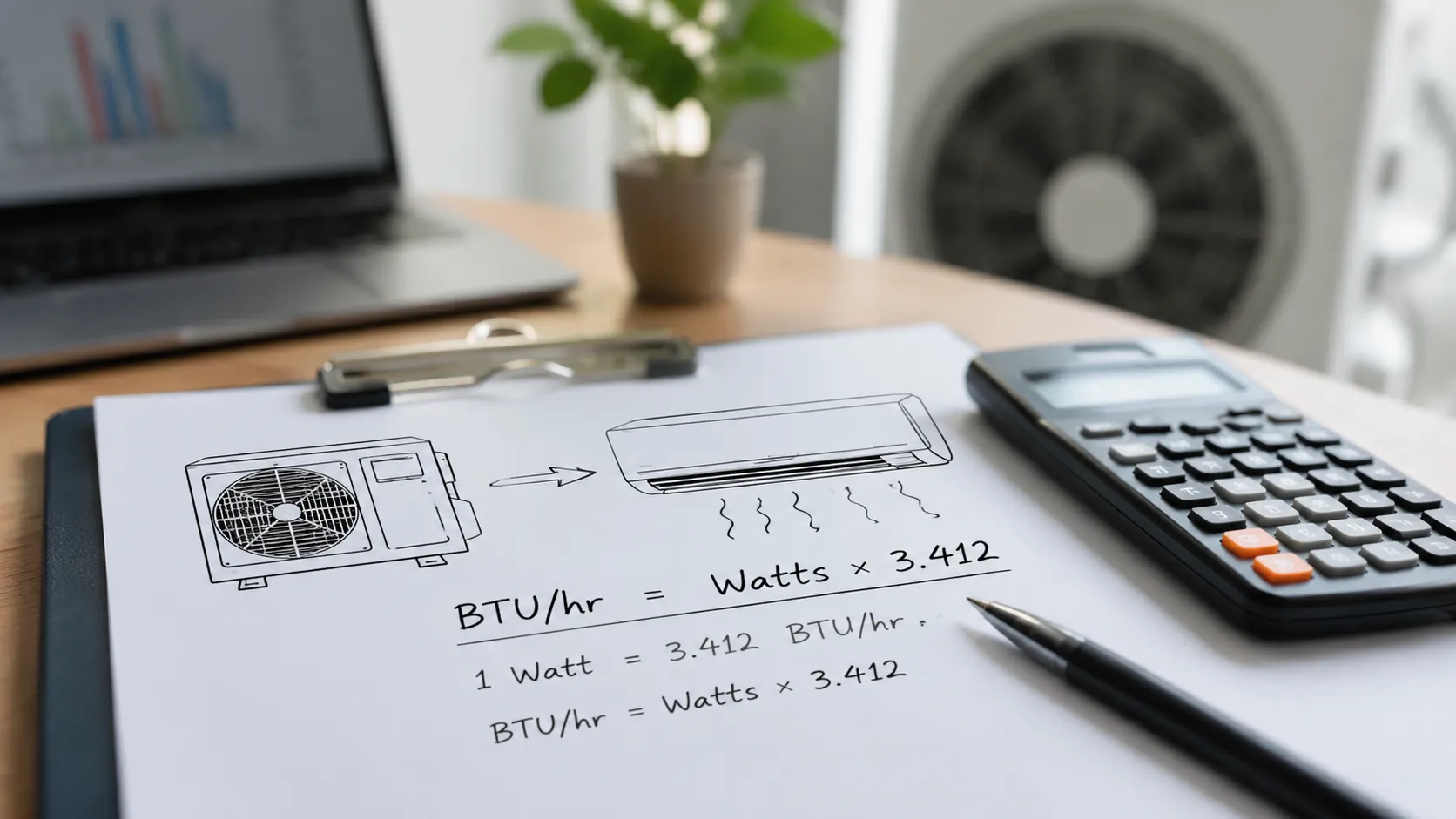 Формула преобразования Ватты в БТЕ/ч для кондиционирования