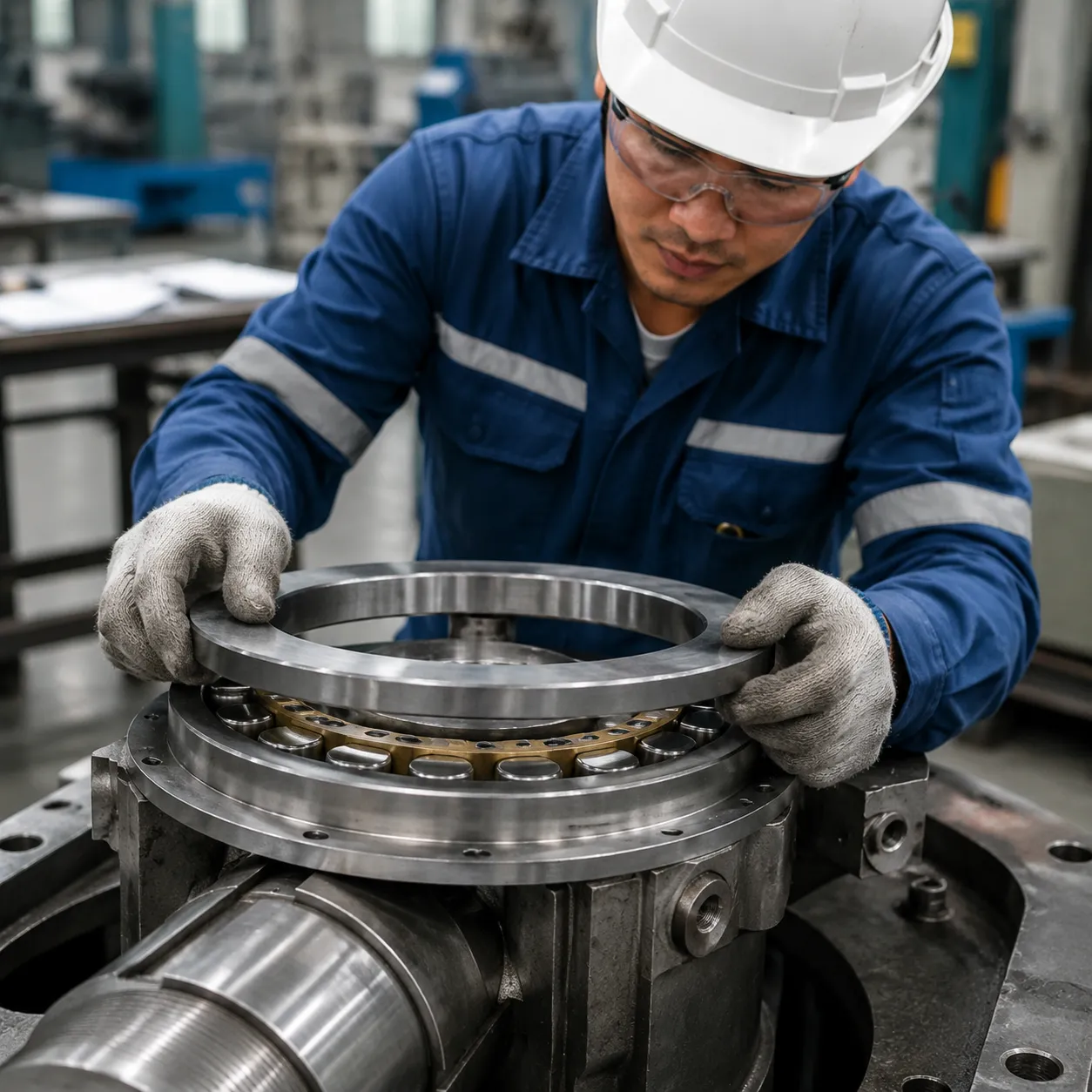 Axial bearing installation and maintenance