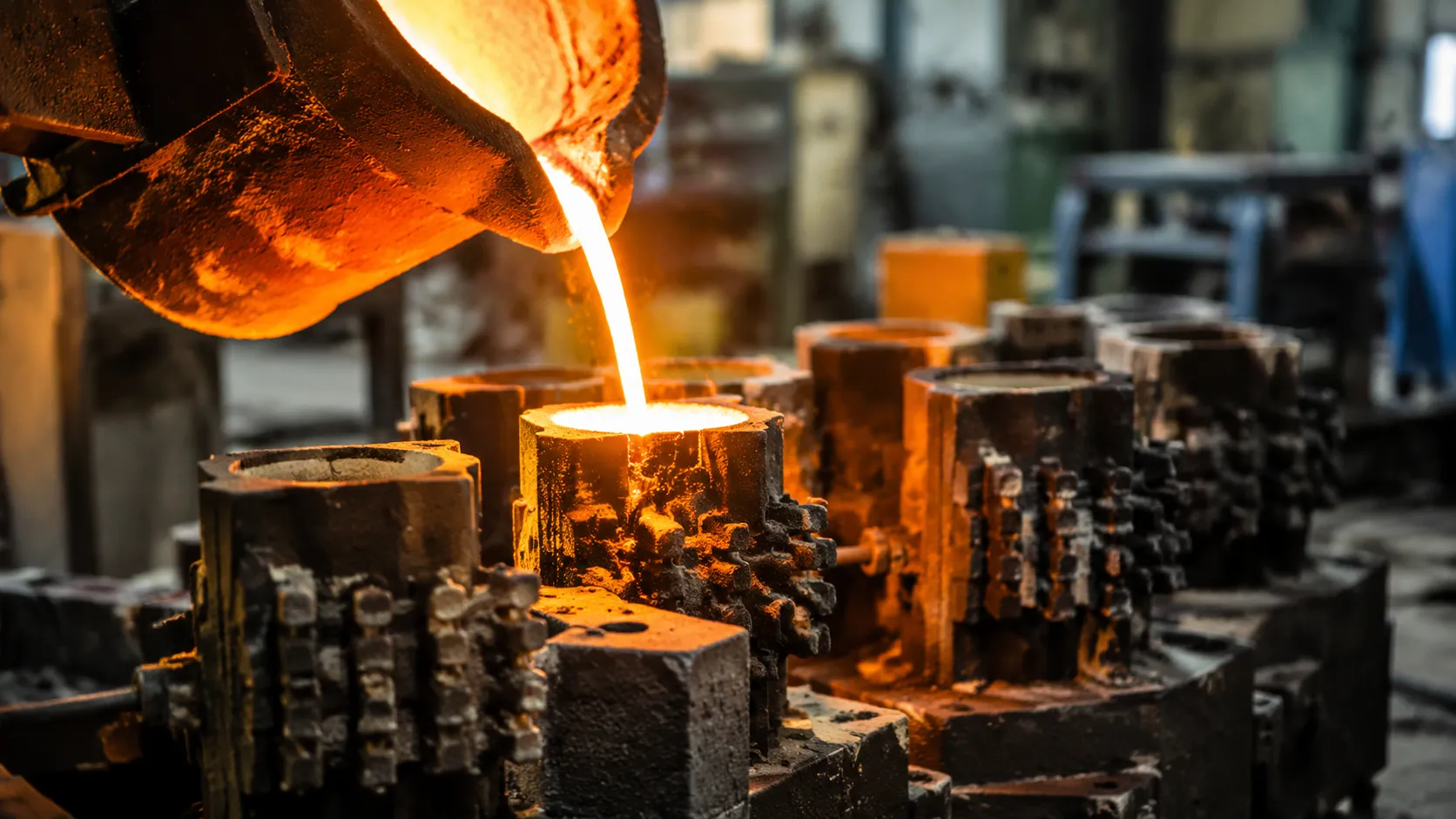 Precision investment casting to anodized steel simulation